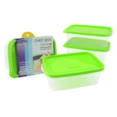 Rectangular Chef Box Set of 3pcs 1050ml